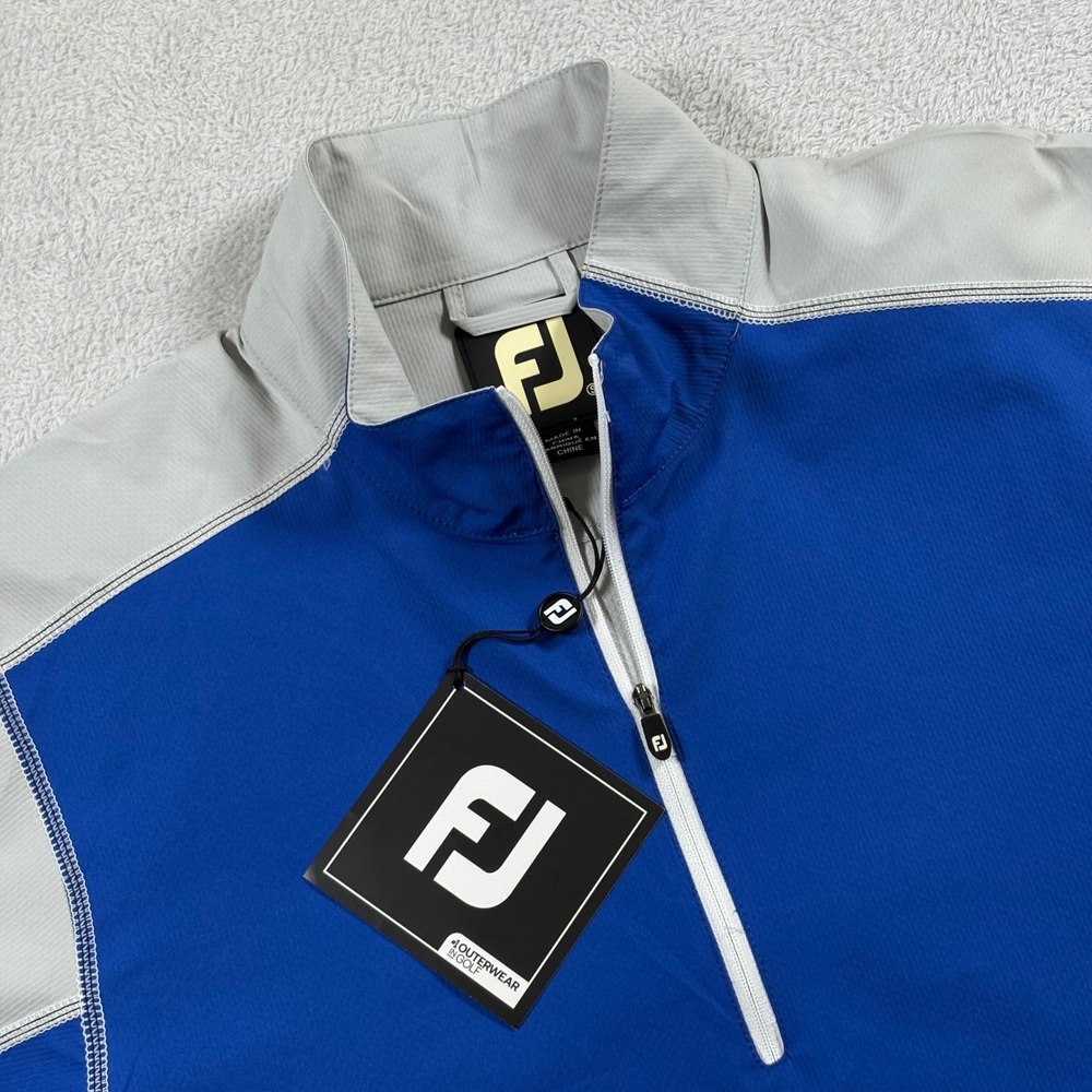 FootJoy Sport SS Windshirt Mens Small Royal Silver Golf Pullover 32670 NEW
